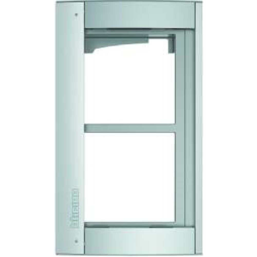 BTICINO: KADER MET MODULEHOUDER 2 MODULES ALL METAL