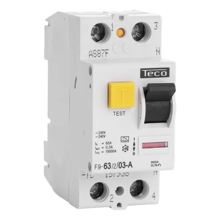 TECONEX: DIFFERENTIEELSCHAKELAAR 2P 63A 300MA TYPE A 