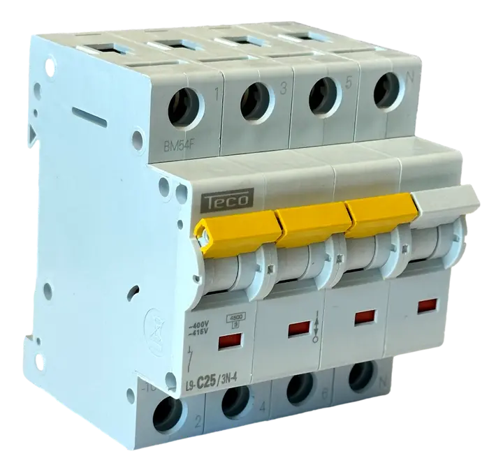 TECONEX: AUTOMAAT TC 3P+N 25A 4,5KA C 